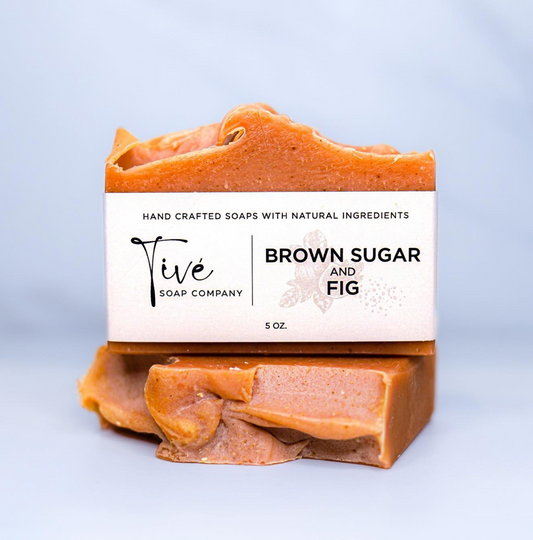 Brown Sugar and Fig Hand Crafted Natural Soap, Close Up