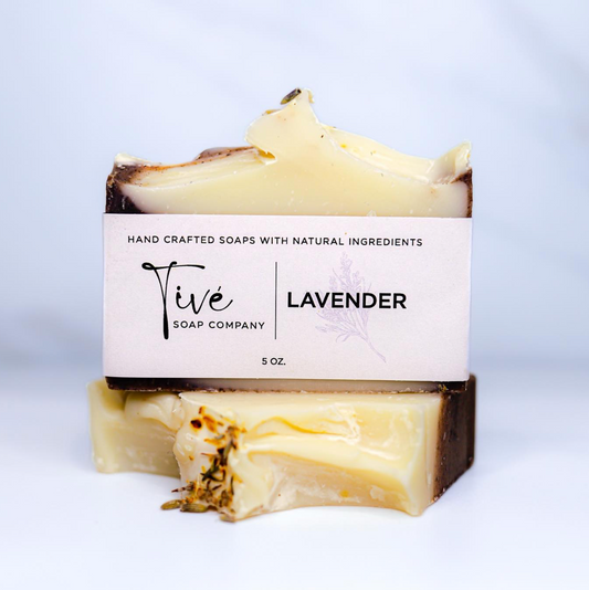 Lavender Hand Crafted Natural Soap Bar, Close Up